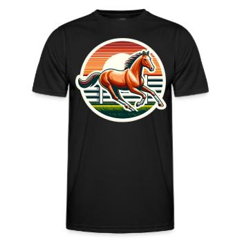 Cavalier pur-sang - T-shirt sport Homme - noir - Devant - AI Model Male 178 dark (178cm)