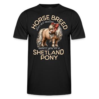Shetland Pony - Men's Functional T-Shirt - black - Front - AI Model Male 178 dark (178cm)