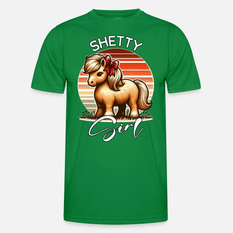 Shetland Pony Geschenk Männer Funktions-T-Shirt