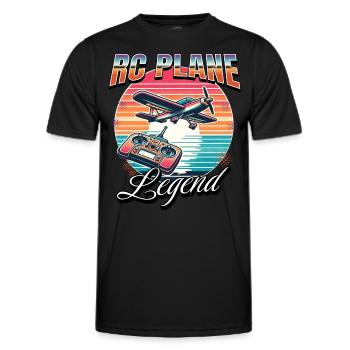Model Airplane RC Airplane - Men's Functional T-Shirt - black - Front - AI Model Male 178 dark (178cm)