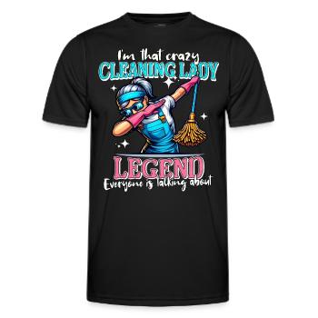 Femme de ménage Legend Femme de ménage - T-shirt sport Homme - noir - Devant - AI Model Male 178 dark (178cm)