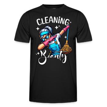 Putzfrau - Männer Funktions-T-Shirt - Schwarz - Vorne - AI Model Male 178 dark (178cm)