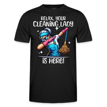 Cleaner - Men's Functional T-Shirt - black - Front - AI Model Male 178 dark (178cm)