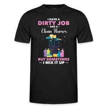 Femme de ménage - T-shirt sport Homme - noir - Devant - AI Model Male 178 dark (178cm)