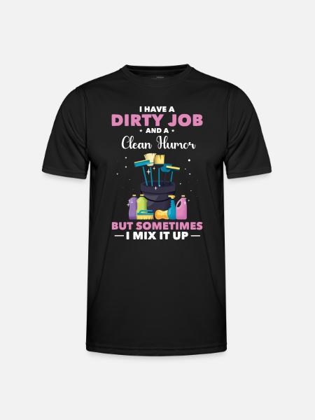 Cleaning lady - Men's Functional T-Shirt - black