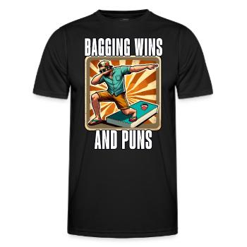 Cornhole Beanbag - Männer Funktions-T-Shirt - Schwarz - Vorne - AI Model Male 178 dark (178cm)