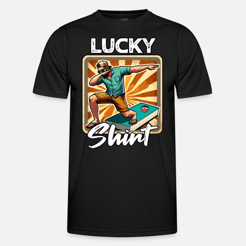 Cornhole Beanbag Sacklock Männer Funktions-T-Shirt