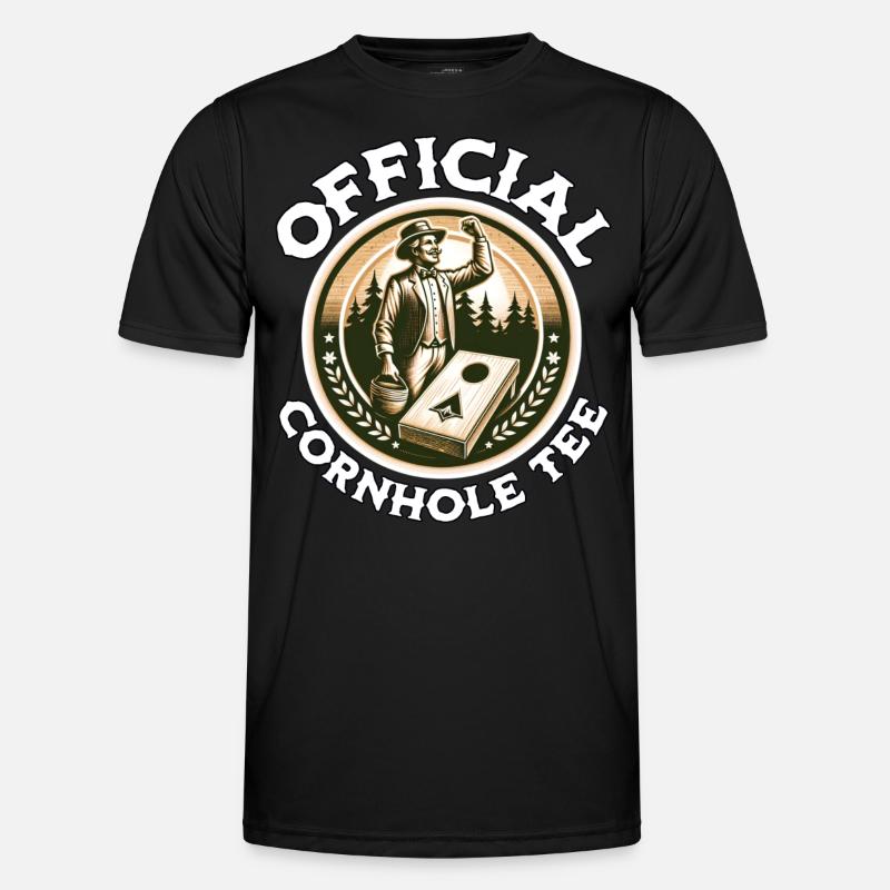 Cornhole - Männer Funktions-T-Shirt - Schwarz