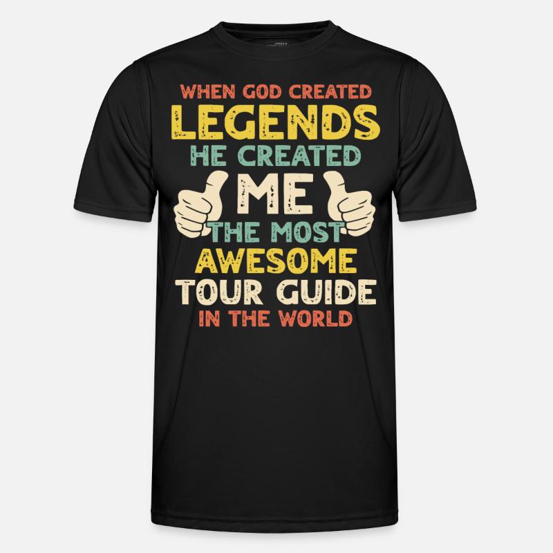 Tour Guide - Männer Funktions-T-Shirt - Schwarz