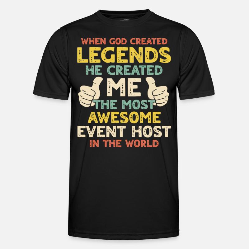 Event Host - Männer Funktions-T-Shirt - Schwarz