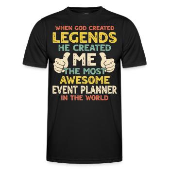 Event Planer - Männer Funktions-T-Shirt - Schwarz - Vorne - AI Model Male 178 dark (178cm)
