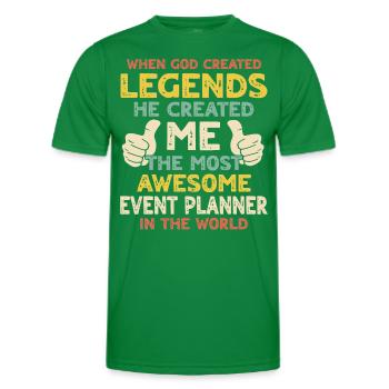 Event Planner - Men's Functional T-Shirt - kelly green - Front - AI Model Male 178 dark (178cm)