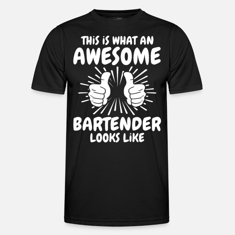 Bartender Barmaid - Men's Functional T-Shirt - black