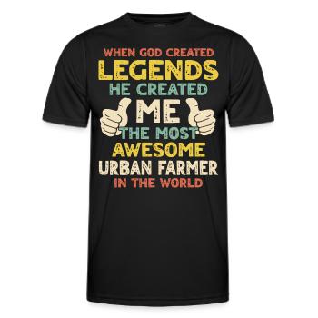 Urban Farmer - Men's Functional T-Shirt - black - Front - AI Model Male 178 dark (178cm)