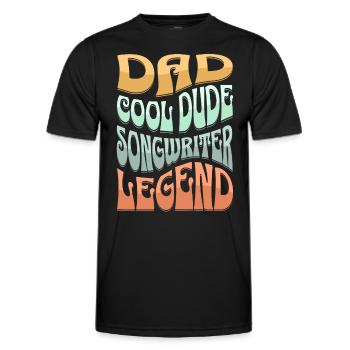 Papa Auteur-compositeur - T-shirt sport Homme - noir - Devant - AI Model Male 178 dark (178cm)