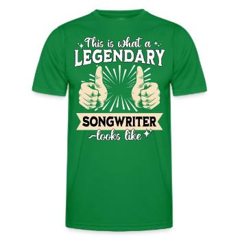 Auteur-compositeur légendaire - T-shirt sport Homme - vert - Devant - AI Model Male 178 dark (178cm)