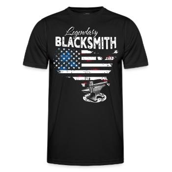 Forgeron - T-shirt sport Homme - noir - Devant - AI Model Male 178 dark (178cm)