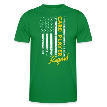 Kartenspieler Legende - Männer Funktions-T-Shirt - Kelly Green - Vorne - AI Model Male 178 dark (178cm)