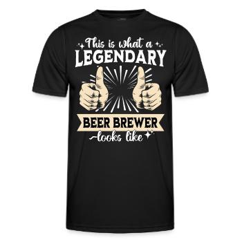 Brasseur de bière légendaire - T-shirt sport Homme - noir - Devant - AI Model Male 178 dark (178cm)