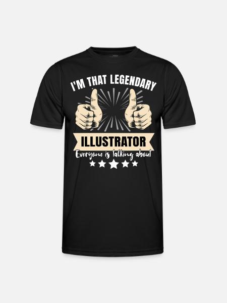 Legendary Illustrator - Men's Functional T-Shirt - black