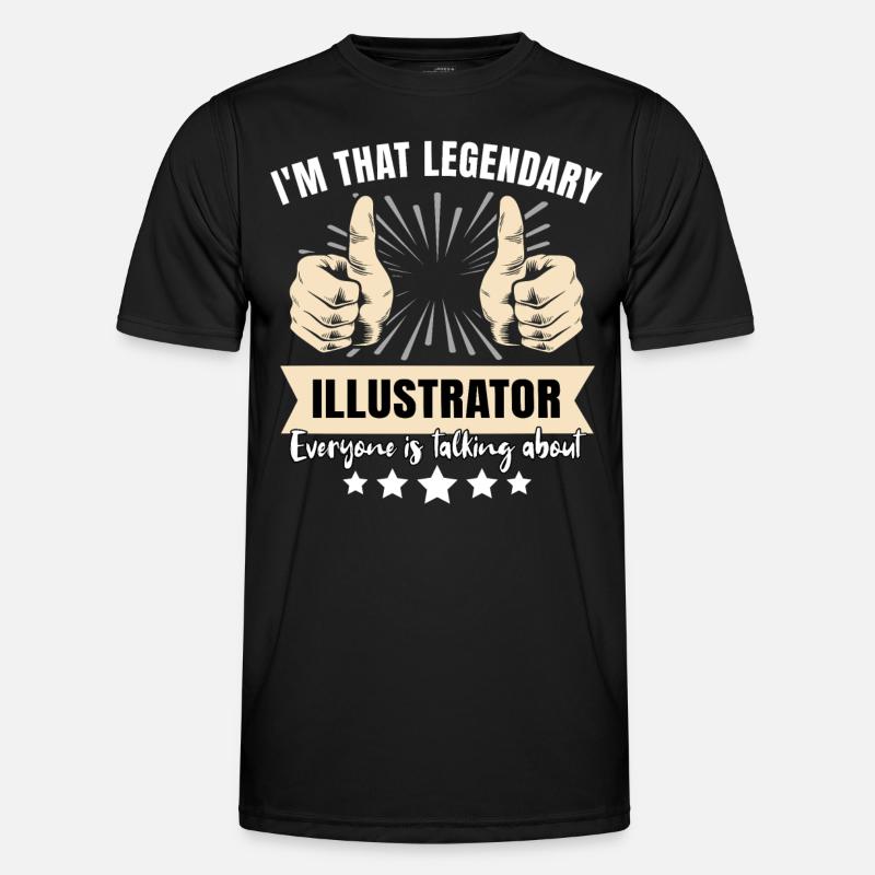 Legendary Illustrator - Men's Functional T-Shirt - black