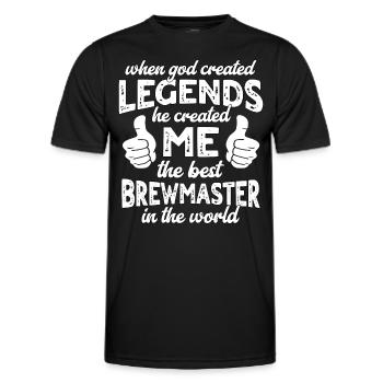 Bester Braumeister Legende - Männer Funktions-T-Shirt - Schwarz - Vorne - AI Model Male 178 dark (178cm)