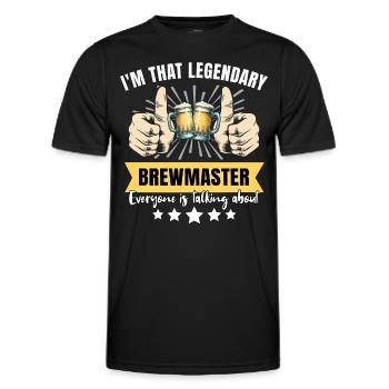 Legendärer Braumeister - Männer Funktions-T-Shirt - Schwarz - Vorne - AI Model Male 178 dark (178cm)