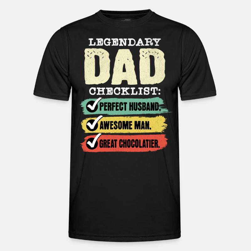 Dad Chocolatier Father's Day - Men's Functional T-Shirt - black