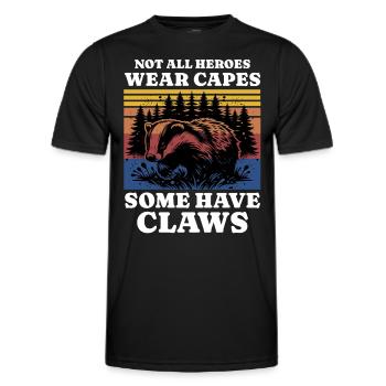 Honigdachs Spruch - Männer Funktions-T-Shirt - Schwarz - Vorne - AI Model Male 178 dark (178cm)