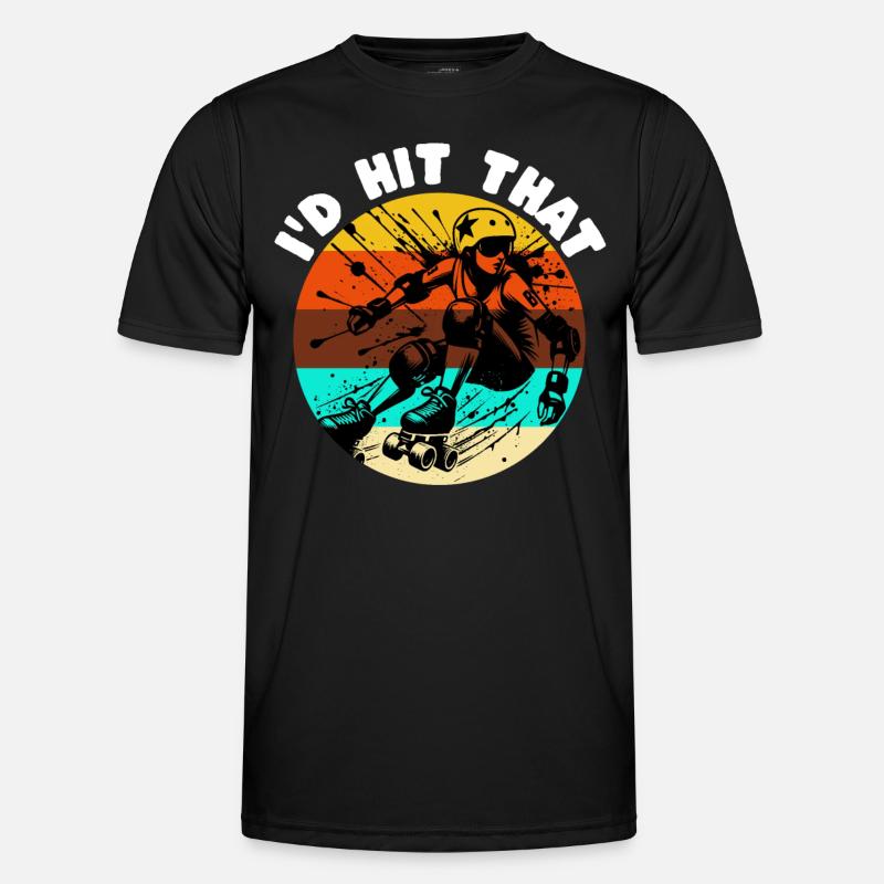 Roller Derby Sprüche - Männer Funktions-T-Shirt - Schwarz
