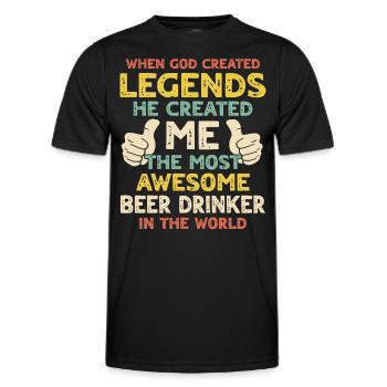 Buveurs de bière - T-shirt sport Homme - noir - Devant - AI Model Male 178 dark (178cm)