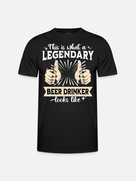 Legendary beer drinker - Men's Functional T-Shirt - black