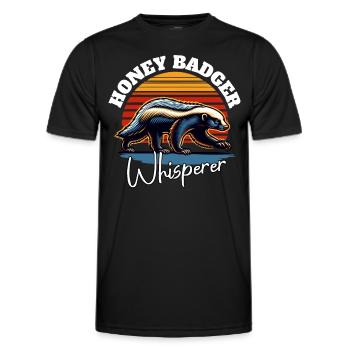 Honigdachs Flüsterer - Männer Funktions-T-Shirt - Schwarz - Vorne - AI Model Male 178 dark (178cm)
