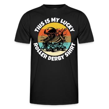 Roller derby - Men's Functional T-Shirt - black - Front - AI Model Male 178 dark (178cm)