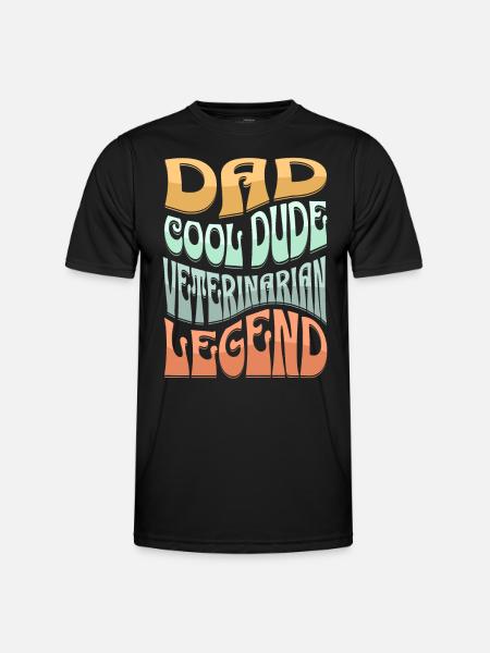 Dad Veterinarian - Men's Functional T-Shirt - black