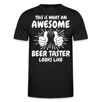 Testeur de bière - T-shirt sport Homme - noir - Devant - AI Model Male 178 dark (178cm)