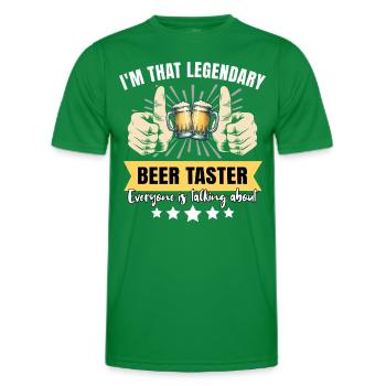 Legendary beer tester - Men's Functional T-Shirt - kelly green - Front - AI Model Male 178 dark (178cm)