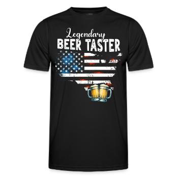 Testeur de bière - T-shirt sport Homme - noir - Devant - AI Model Male 178 dark (178cm)