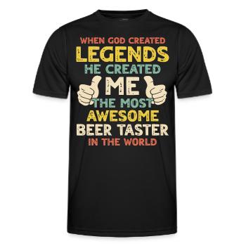 Testeur de bière - T-shirt sport Homme - noir - Devant - AI Model Male 178 dark (178cm)