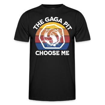 Drôle de dicton Gaga Ball - T-shirt sport Homme - noir - Devant - AI Model Male 178 dark (178cm)