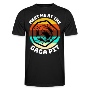 Drôle de dicton Gaga Ball - T-shirt sport Homme - noir - Devant - AI Model Male 178 dark (178cm)