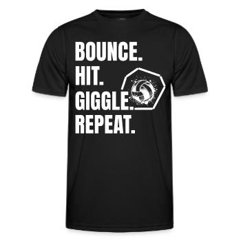 Drôle de dicton Gaga Ball - T-shirt sport Homme - noir - Devant - AI Model Male 178 dark (178cm)