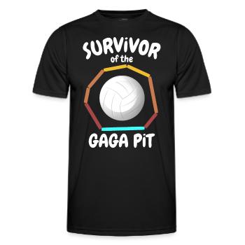 Dictons de Gaga Ball - T-shirt sport Homme - noir - Devant - AI Model Male 178 dark (178cm)