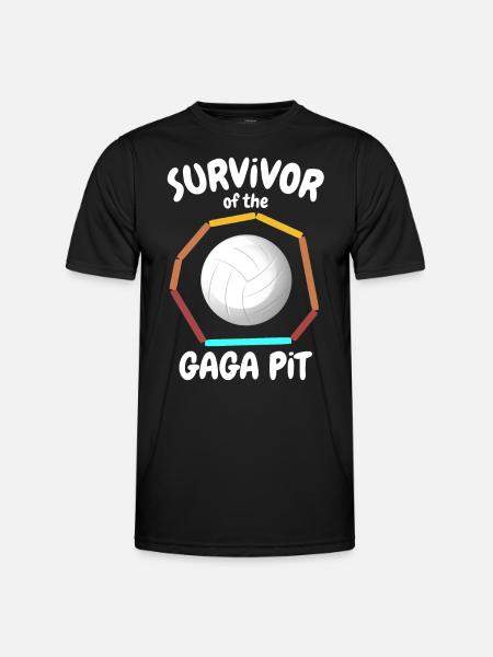 Gaga Ball Sayings - Men's Functional T-Shirt - black