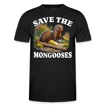 Save Meerkat - Men's Functional T-Shirt - black - Front - AI Model Male 178 dark (178cm)