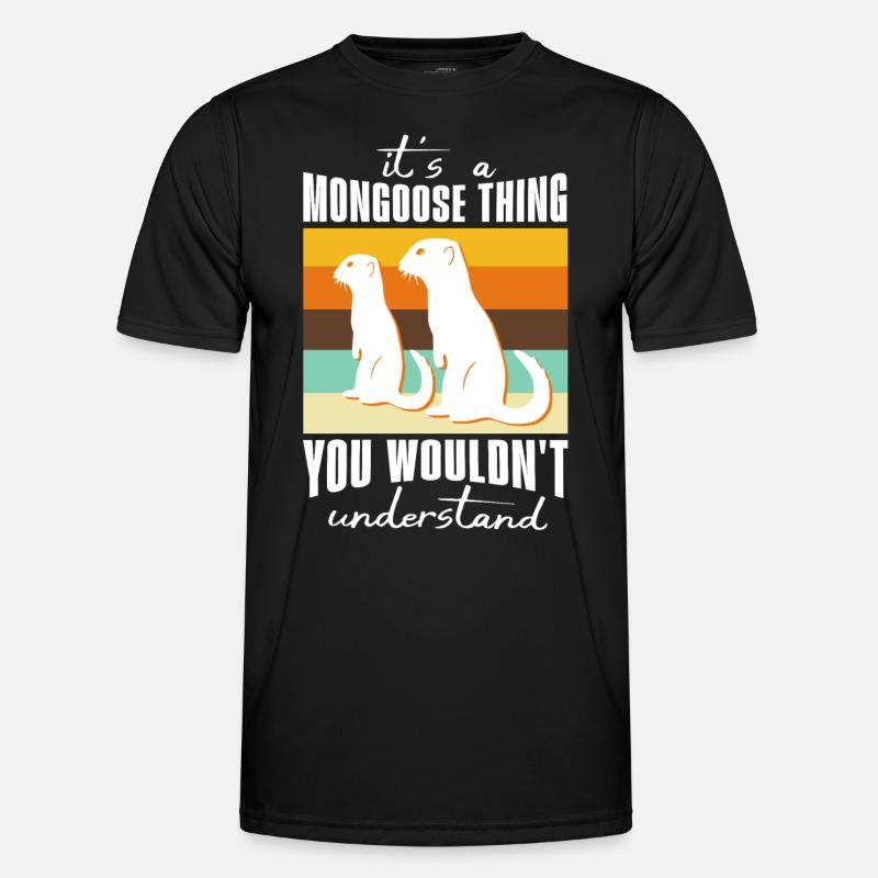 Mangusten Sprüche - Männer Funktions-T-Shirt - Schwarz