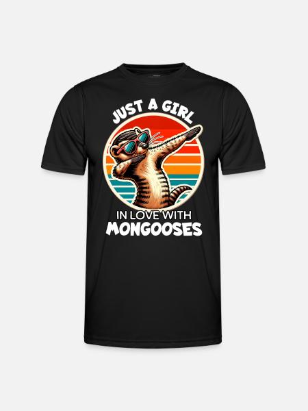 Une fille aime les suricates - T-shirt sport Homme - noir