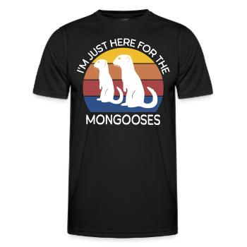Dictons de mangouste - T-shirt sport Homme - noir - Devant - AI Model Male 178 dark (178cm)