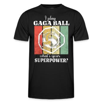 Drôle de dicton Gaga Ball - T-shirt sport Homme - noir - Devant - AI Model Male 178 dark (178cm)