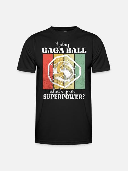 Funny Gaga Ball Saying - Men's Functional T-Shirt - black